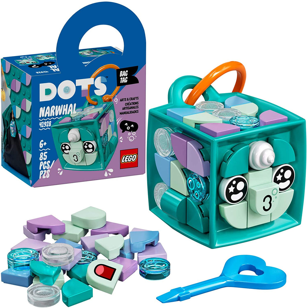41927 DOTS Bag Tag Narwhal