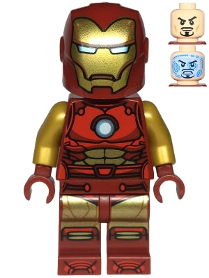SH910 Iron Man - Dark Red and Gold Armor, Round Arc Reactor