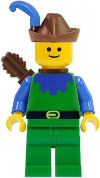 CAS134a Forestman - Blue, Brown Hat, Blue Feather, Quiver