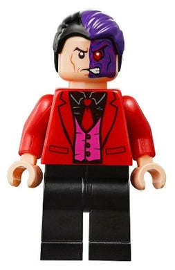 SH594 Two-Face - Black Shirt, Red Tie and Jacket