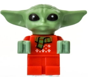 SW1173 Grogu / The Child / Baby Yoda - Red Christmas Sweater and Scarf