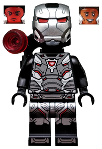 COL334 War Machine - Black and Silver Armor with Backpack