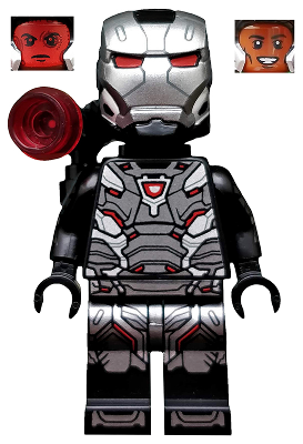 COL334 War Machine - Black and Silver Armor with Backpack
