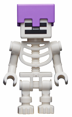 MIN065 Skeleton, Minecraft - Medium Lavender Helmet
