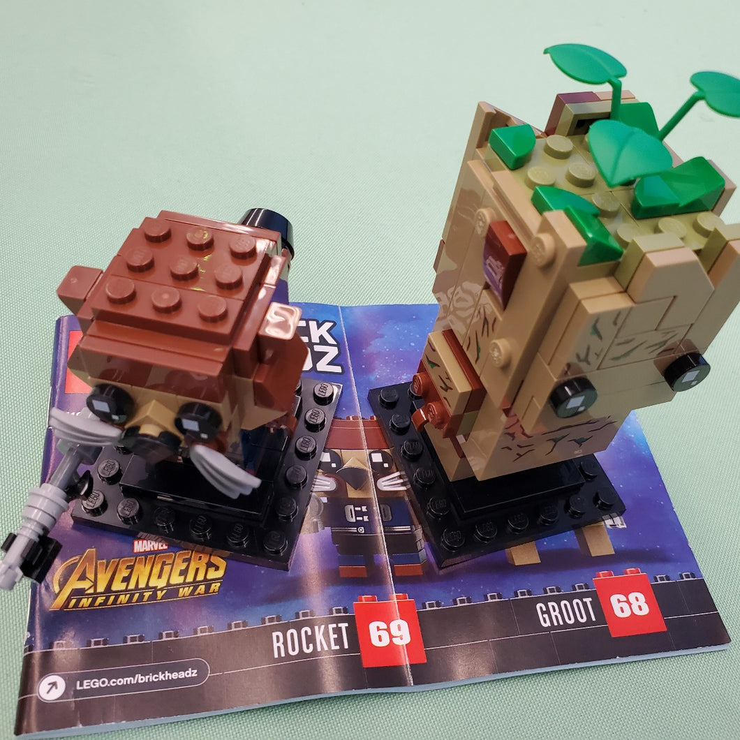 41626 Brickheadz Groot and Rocket (Previously Owned) (Retired)