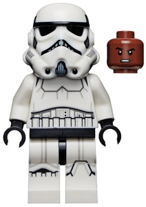 SW1167 Stormtrooper - Male (Dual Molded Helmet, Gray Squares on Back, Grimacing, Reddish Brown Head)