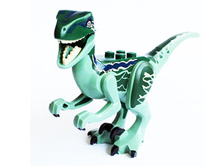 Raptor07 Dinosaur Raptor / Velociraptor with Dark Green Back