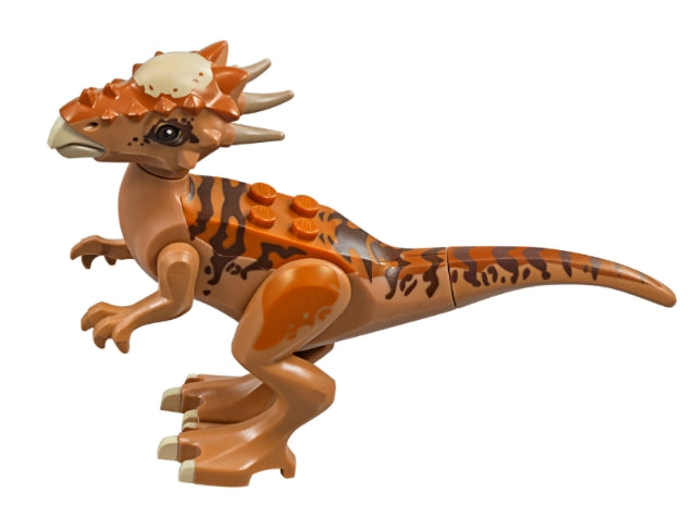 STYG01 Dinosaur Stygimoloch with Dark Orange Back and Dark Brown Stripes Pattern