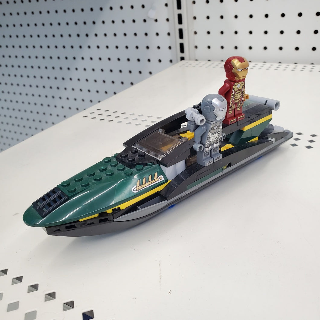 lego iron man 3 extremis sea port battle