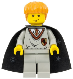 HP007 Ron Weasley, Gryffindor Shield Torso, Black Cape with Stars