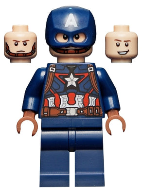 SH736 Captain America - Dark Blue Suit, Reddish Brown Hands, Helmet