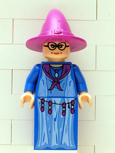 HP049 Professor Sybill Trelawney, Light Purple Hat, Blue Robes